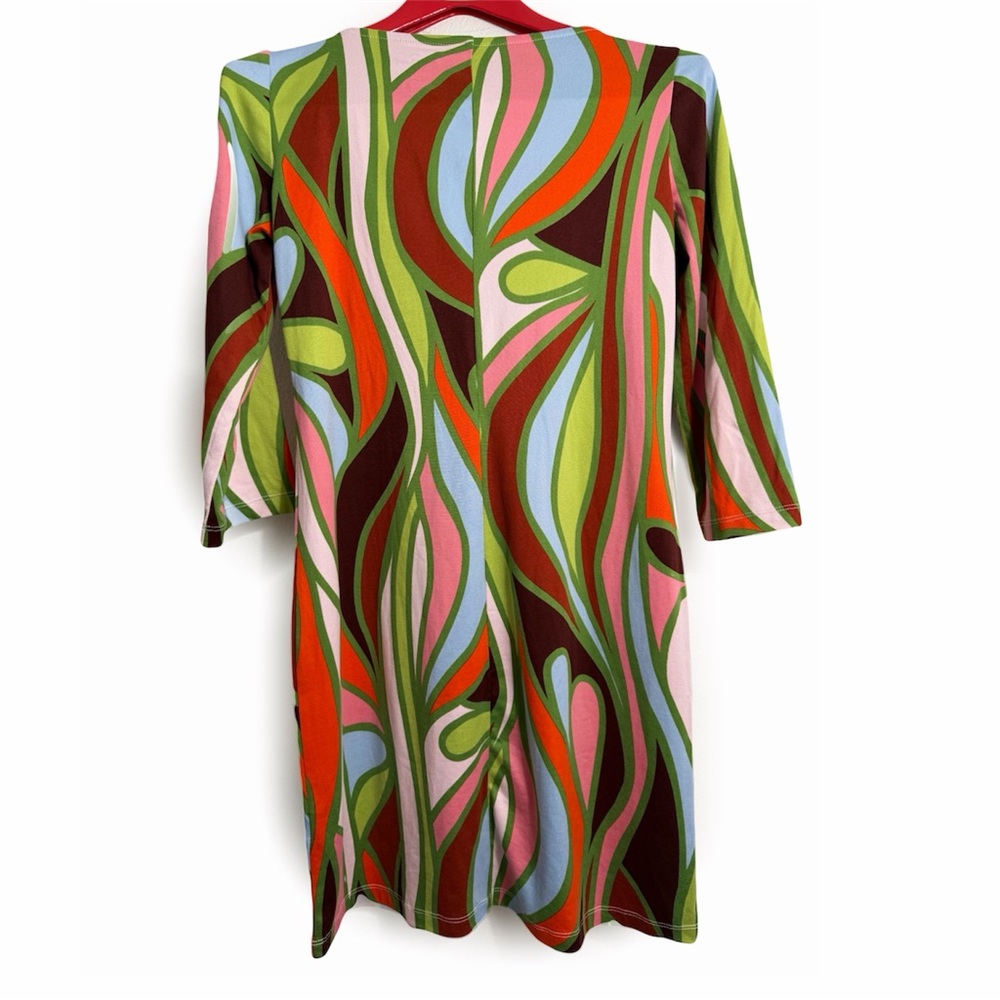 Lesley Evers Colorful Abstract Pattern Dress - image 4